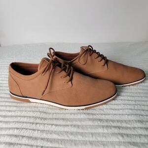 ALDO Men’s Derby Oxford Shoes Size 10.5 EU 43 Tan Brown Casual Dress